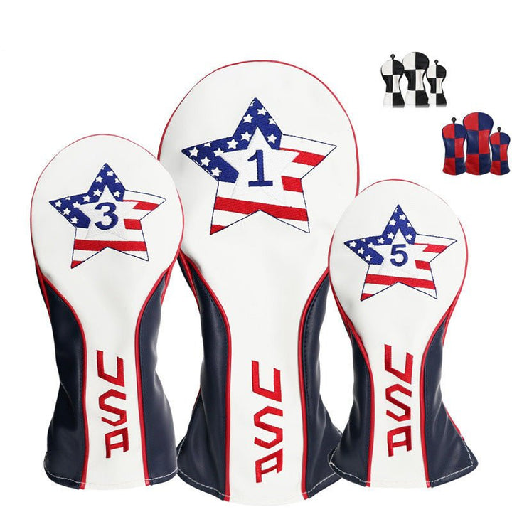 3 Pcs Premium Leather Golf Club Head Covers -Golf Club Headcovers- The Big Sports