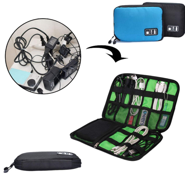 Electronic Cable Travel Organizer Bag @ Bixports.com: cable accessories organizer, electronic organizer, travel organizer bag