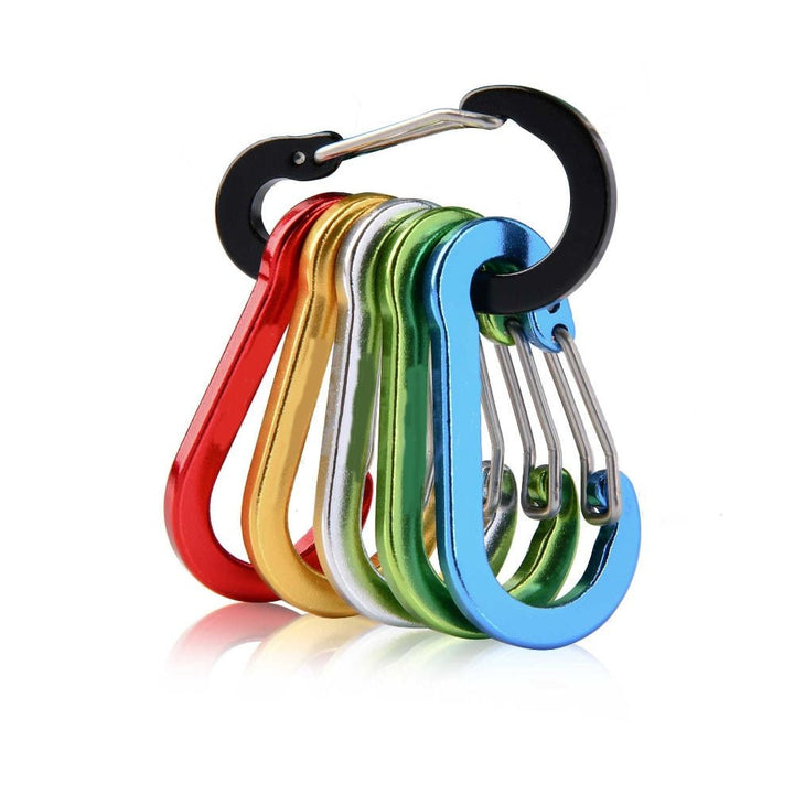 Carabiners For Climbing & Camping 6pcs -camping gear- The Big Sports
