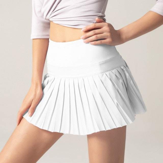 Classic Pleated Tennis Skirt with Side Pocket -racket sport- The Big Sports
