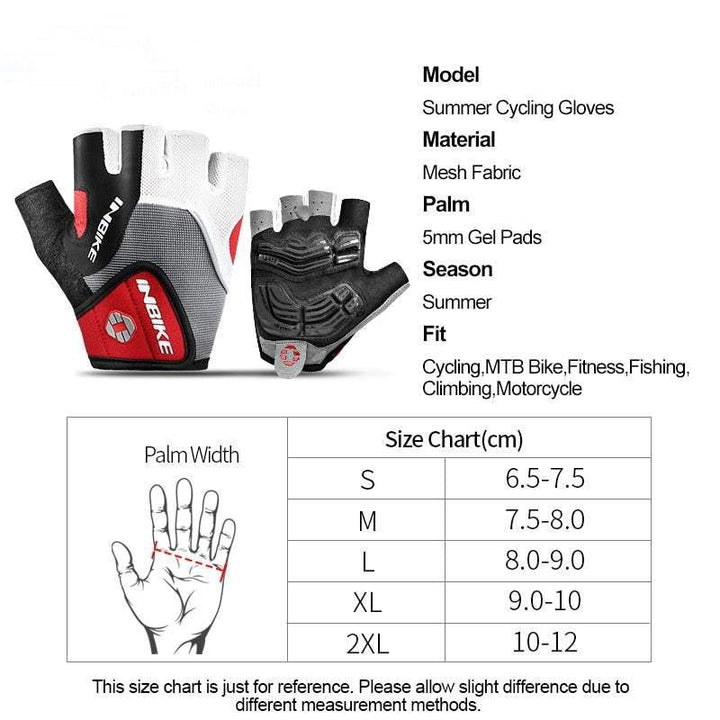 Shockproof Gel Pad Cycling Gloves -cycling gear- The Big Sports