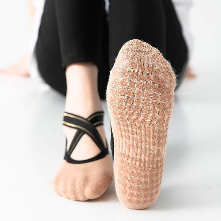 Yesbay Women's Breathable Five Toe Separator Heelless Yoga Sandal Invisible  Socks,Nude 