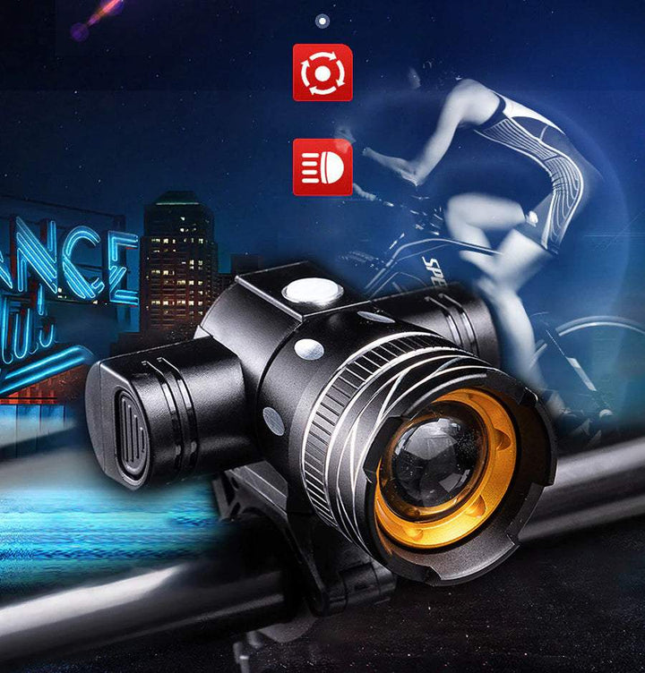 Zoomable LED Bicycle Light -cycling gear- The Big Sports